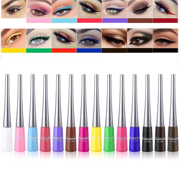 Colorful Liquid Eyeliner Blue Waterproof Long Lasting Diamond Matte Eyeliner Gel Women Makeup Cosmetics HF153 - Image 2