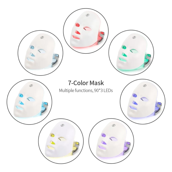 7 Colors LED Facial Mask Cover Photon Therapy Skin Rejuvenation Anti Acne Wrinkle Removal Skin Care Whitening Beauty Instrument Skin Rejuvenation Machine - Image 11