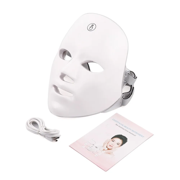 7 Colors LED Facial Mask Cover Photon Therapy Skin Rejuvenation Anti Acne Wrinkle Removal Skin Care Whitening Beauty Instrument Skin Rejuvenation Machine - Image 2