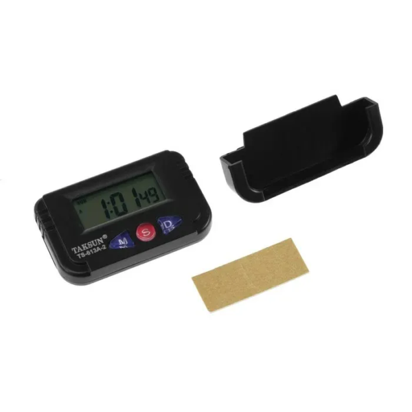 Portable Digital Clock Car Pocket Sized Electronic Travel Alarm Clock 12 Hour Date Automotive Electronic Stopwatch Alarm Clock - Image 3