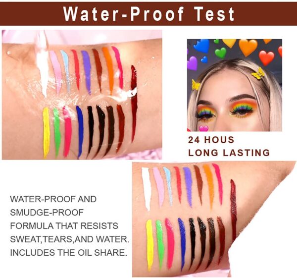 Colorful Liquid Eyeliner Blue Waterproof Long Lasting Diamond Matte Eyeliner Gel Women Makeup Cosmetics HF153 - Image 5