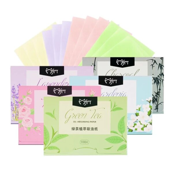 100 pcs ‍Set Facial Oil Blotting Paper/100 পিস ফেসিয়াল অয়েল ব্লটিং পেপার - Image 2