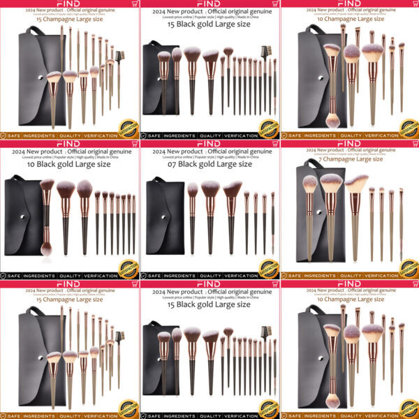 Professional makeup brush set/প্রিয়াম কোয়াটি মেক-আপ ব্রাশ সেট - Image 2