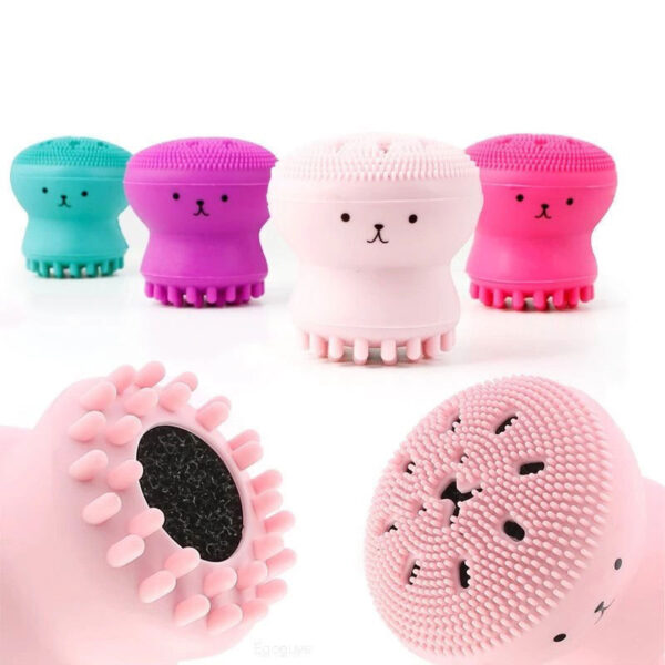 Facial Cleaning Brush Silicone Handheld Face Brush/ফেসিয়াল ক্লিনিং ব্রাশ সিলিকন ফেস ব্রাশ - Image 2