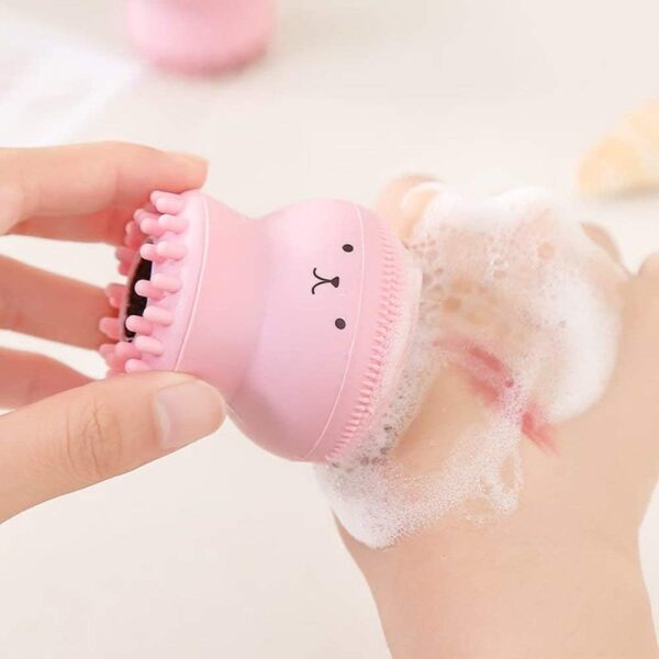 Facial Cleaning Brush Silicone Handheld Face Brush/ফেসিয়াল ক্লিনিং ব্রাশ সিলিকন ফেস ব্রাশ - Image 3