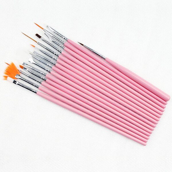 15pcs Nail Art Painting Brush Set - Image 4