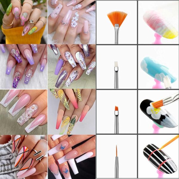 15pcs Nail Art Painting Brush Set - Image 5