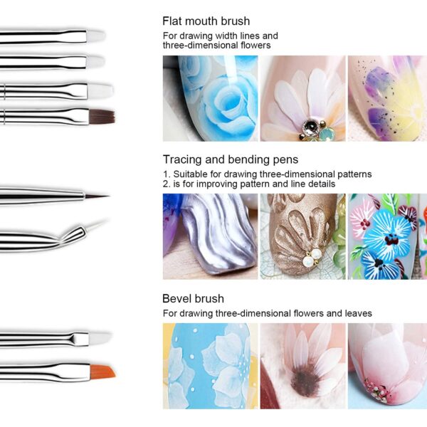 15pcs Nail Art Painting Brush Set - Image 6