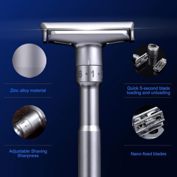 Professional Vintage Adjustable Double Edge Safety Razor/পুরুষদের শেভিং রেজার - Image 7