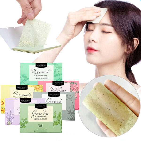 100 pcs ‍Set Facial Oil Blotting Paper/100 পিস ফেসিয়াল অয়েল ব্লটিং পেপার