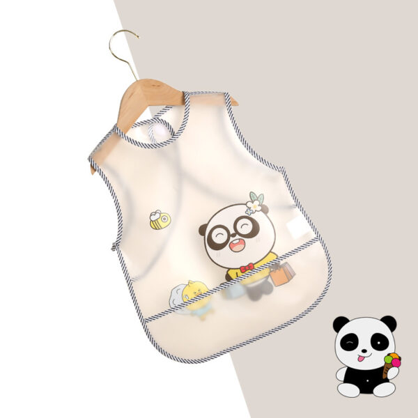 Cute Cartoon Baby Bibs with Pocket Sleeveless Waterproof Baby Feeding Bibs Adjustable Anti-dirty Children Aprons for Newborn Toddle Eating - Image 2