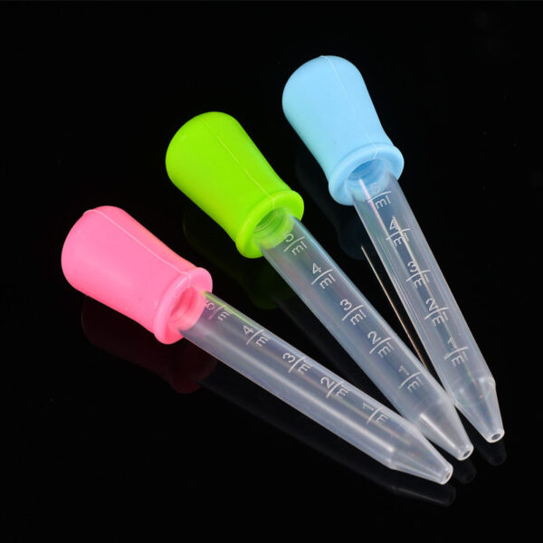 5ml Baby Silicone Dropper Medicine Feeder Pipettes Liquid Food Dropper Transfer Eyedropper with Bulb Tip Dispenser Medicine Dropper for Infants Newborns - Image 2