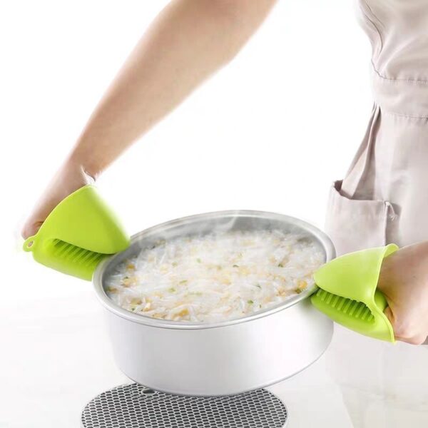 2PC Grip Oven Pot Holder Baking BBQ Cook Tools Mini Kitchen Non-slip Heat Resistant Oven Mitts Silicone Glove - Image 2