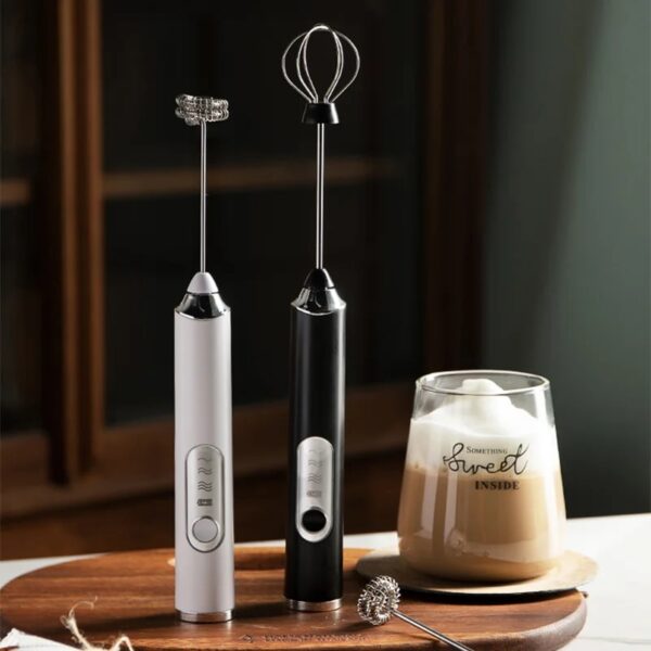 Hand Mixer Electric Milk Frother Whisk Egg Beater USB Rechargeable Handheld Coffee Blender Milk Shaker Mixer Foamer Food Blender - Image 2