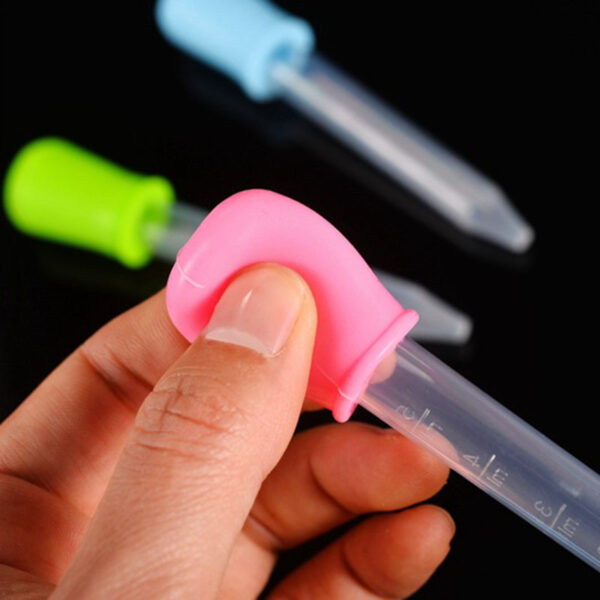 5ml Baby Silicone Dropper Medicine Feeder Pipettes Liquid Food Dropper Transfer Eyedropper with Bulb Tip Dispenser Medicine Dropper for Infants Newborns - Image 3