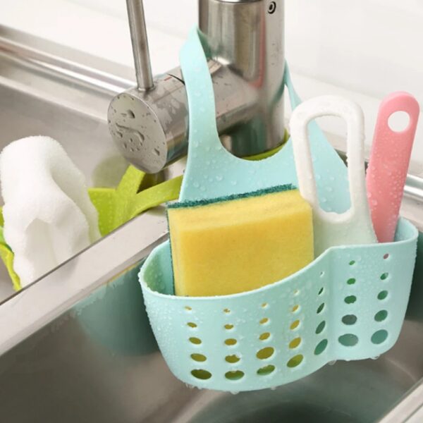 Kitchen Basket Kitchen Organizer Soap Sponge Drain Rack Sink Shelf Dish Drainer Portable Hanging Drain Basket Kitchen Gadget Kitchen Accessory - Image 2