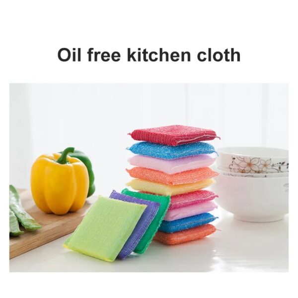 4Pcs Pan Pot Dish Wash Sponges Double Side Dishwashing Sponge Household Kitchen Cleaning Tools Tableware Dish Washing Brush - Image 2