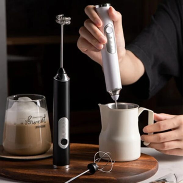 Hand Mixer Electric Milk Frother Whisk Egg Beater USB Rechargeable Handheld Coffee Blender Milk Shaker Mixer Foamer Food Blender - Image 3