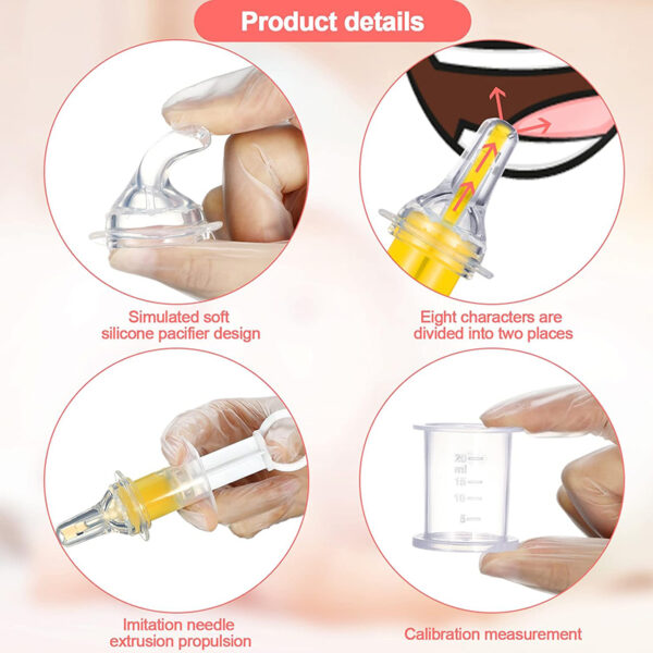 Baby Medicine Feeder Children Squeeze Syringe Feeder Soft Silicone Pacifier Anti-Choking Medicine Dropper Dispenser for Feeding Medicine Water Juice - Image 4