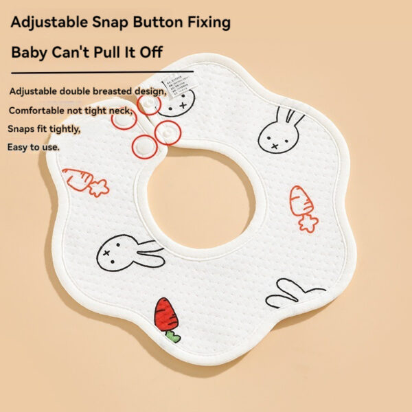 Cute Cotton Baby Bibs Newborn Muslin Bibs for Teething & Drooling Unisex Baby Bibs for Soft & Absorbent Baby Bibs - Image 4