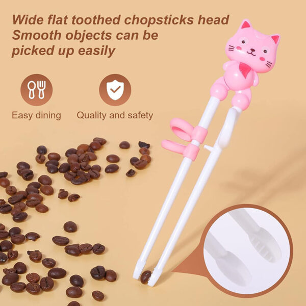 Cute Cartoon Baby Eat Training Chopsticks Baby Learning Tableware Childrens Chopsticks Trainer Eating Complementary kids Chopsticks Reusable Training - Image 4