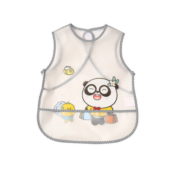 Cute Cartoon Baby Bibs with Pocket Sleeveless Waterproof Baby Feeding Bibs Adjustable Anti-dirty Children Aprons for Newborn Toddle Eating - Image 5