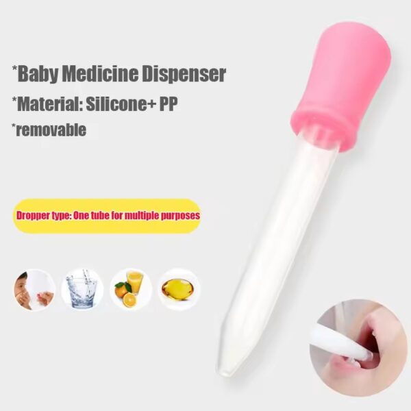 5ml Baby Silicone Dropper Medicine Feeder Pipettes Liquid Food Dropper Transfer Eyedropper with Bulb Tip Dispenser Medicine Dropper for Infants Newborns - Image 4