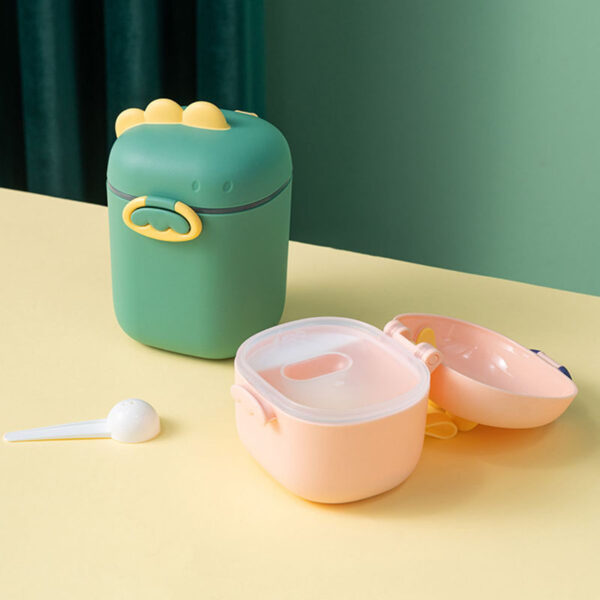 Portable Baby Formula Dispenser Feeding Milk Powder Container 400800ML Cartoon Dinosaur Shape Travel Food Storage Milk Powder Boxes with Spoon - Image 5