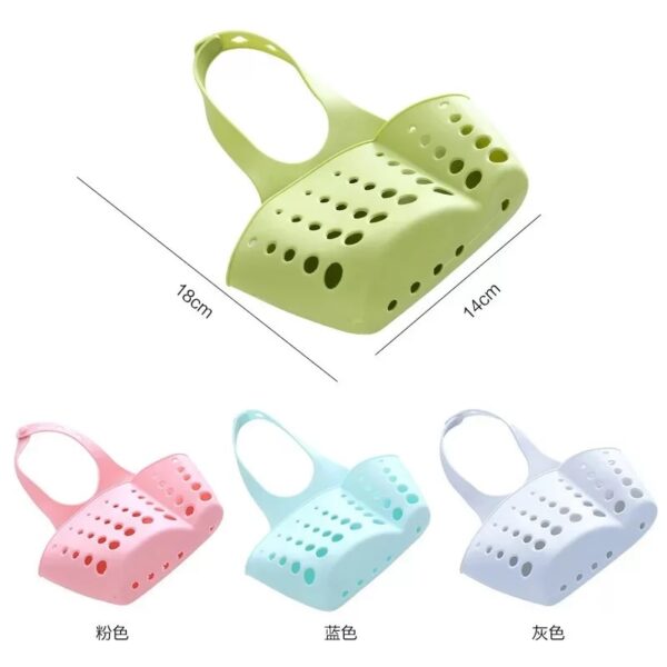 Kitchen Basket Kitchen Organizer Soap Sponge Drain Rack Sink Shelf Dish Drainer Portable Hanging Drain Basket Kitchen Gadget Kitchen Accessory - Image 4