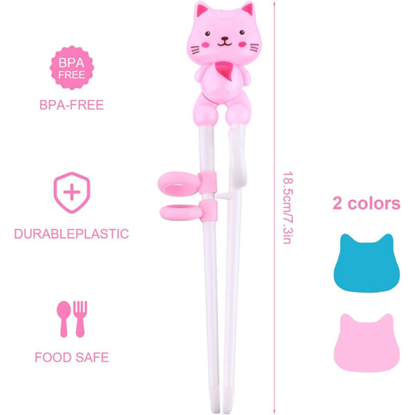 Cute Cartoon Baby Eat Training Chopsticks Baby Learning Tableware Childrens Chopsticks Trainer Eating Complementary kids Chopsticks Reusable Training - Image 5