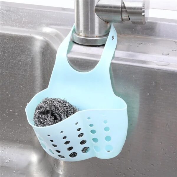 Kitchen Basket Kitchen Organizer Soap Sponge Drain Rack Sink Shelf Dish Drainer Portable Hanging Drain Basket Kitchen Gadget Kitchen Accessory - Image 5