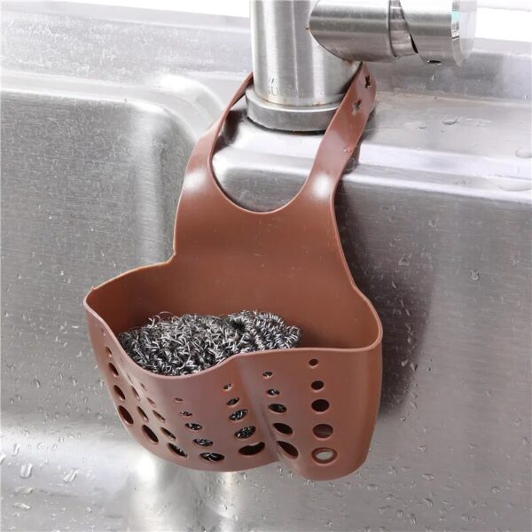 Kitchen Basket Kitchen Organizer Soap Sponge Drain Rack Sink Shelf Dish Drainer Portable Hanging Drain Basket Kitchen Gadget Kitchen Accessory - Image 6