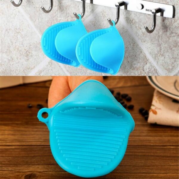 2PC Grip Oven Pot Holder Baking BBQ Cook Tools Mini Kitchen Non-slip Heat Resistant Oven Mitts Silicone Glove - Image 8